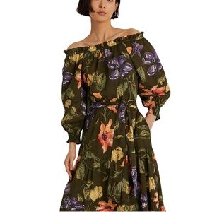 Lauren Ralph Lauren Floral Off-Shoulder Dress
